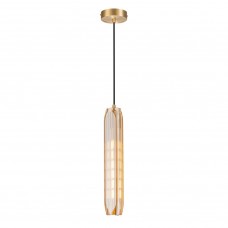 Светильник подвесной Belfast Gibson 6133-1 BR CA Латунь / Стекло / Янтарный