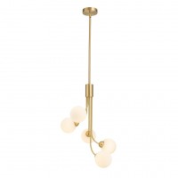 Подвесная люстра Belfast Bryson L-8130-5A BR GL Латунь / Стекло