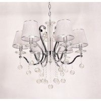 Хрустальная подвесная люстра Lumina Deco Bellisica LDP 8033-6 SL Хрустальная подвесная люстра Lumina Deco Bellisica LDP 8033-6 SL