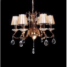 Хрустальная подвесная люстра Lumina Deco Finezzia LDP 9267-6 GD
