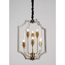 Подвесная люстра Lumina Deco Modesco LDP 8014-3+3 BK+AK Подвесная люстра Lumina Deco Modesco LDP 8014-3+3 BK+AK