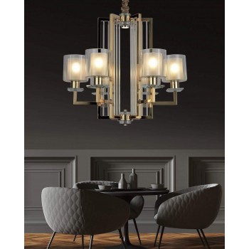 Подвесная люстра Lumina Deco Manhattan LDP 8012-6 F.GD