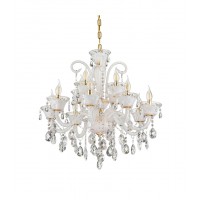 Хрустальная подвесная люстра Lumina Deco Eliza LDP 7028-8+4 WT