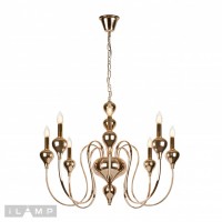 Подвесная люстра iLamp Lady 88003-8 Золотая Подвесная люстра iLamp Lady 88003-8 Золотая