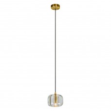 Подвесной светильник Belfast Pansy 6214-1 BR CL Латунь / Стекло / Прозрачный