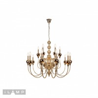 Подвесная люстра iLamp Lady 88003-10+5 Золотая Подвесная люстра iLamp Lady 88003-10+5 Золотая