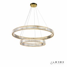 Подвесной светильник iLedex WOODSTOCK  10920P/2-60W-3000K (10/6) GOLD&CLEAR