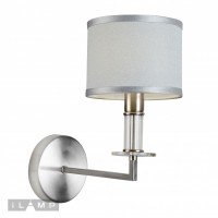 Настенный светильник iLamp Domino 61240/1W Никель+серый Настенный светильник iLamp Domino 61240/1W Никель+серый