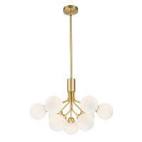 Подвесная люстра Belfast Bryson L-8130-6+3 BR GL Латунь / Стекло Подвесная люстра Belfast Bryson L-8130-6+3 BR GL Латунь / Стекло