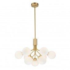 Подвесная люстра Belfast Bryson L-8130-6+3 BR GL Латунь / Стекло