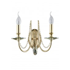 Бра Crystal Lux VICTORIA AP2 GOLD/AMBER