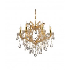 Хрустальная подвесная люстра Lumina Deco Eliza LDP 7029-6 GD