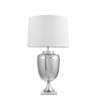 Настольная лампа Lumina Deco Olimpia LDT 304 CHR+WT Настольная лампа Lumina Deco Olimpia LDT 304 CHR+WT