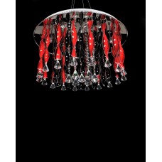 Хрустальная потолочная люстра Lumina Deco ALVEDO LDC 9040-17 RD