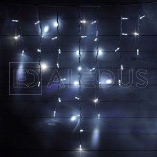 Бахрома (Айсикл) ALEDUS, 220 В, 3x0.9 м, белый провод, каучук (резина), белый, с мерцанием