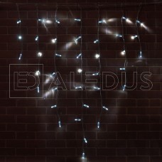 Бахрома (Айсикл) ALEDUS, 220 В, 3x0.9 м, прозрачный провод, белый, без мерцания