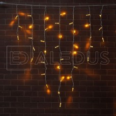 Бахрома (Айсикл) ALEDUS, 220 В, 3x0.9 м, белый провод, теплый белый, без мерцания