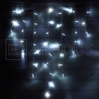 Бахрома (Айсикл) ALEDUS, 220 В, 3x0.9 м, белый провод, белый, с мерцанием