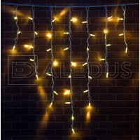 Бахрома (Айсикл) ALEDUS, 220 В, 3x0.9 м, белый провод, резина, теплый белый, без мерцания