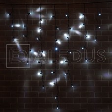 Бахрома (Айсикл) ALEDUS, 220 В, 3x0.9 м, черный провод, каучук (резина), теплый белый, с мерцанием